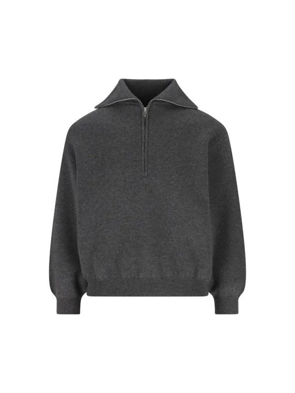 BALENCIAGA BACK-TO-FRONT WOOL TURTLENECK SWEATER IN ANTHRACITE sold by Lord & Taylor