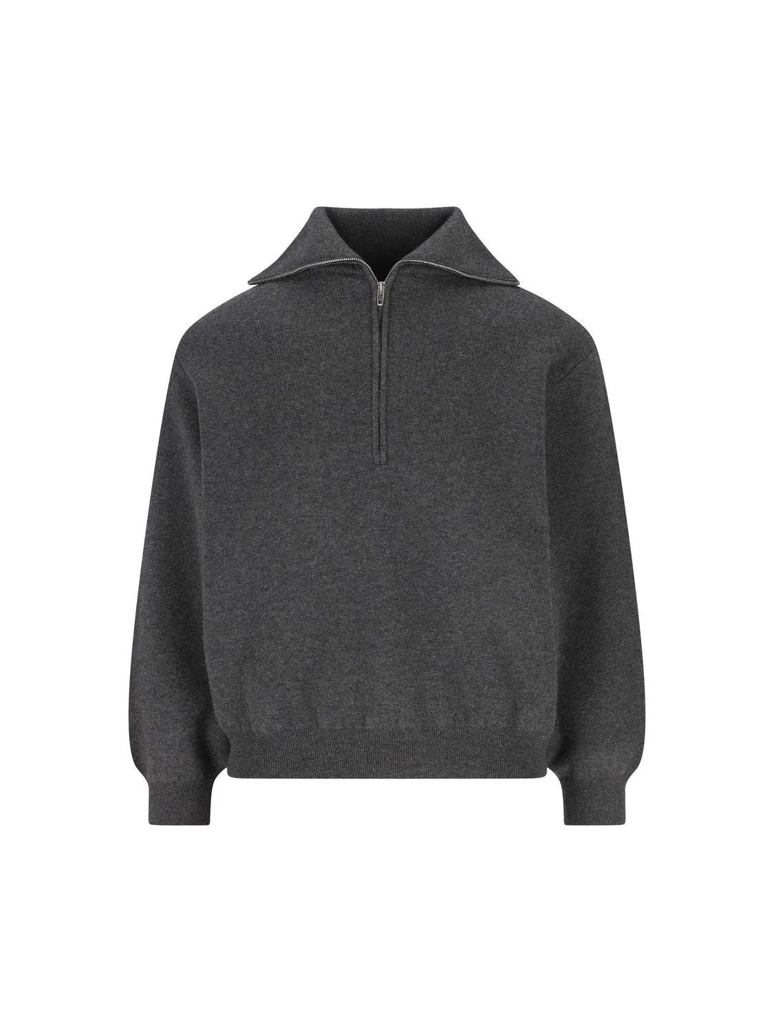 BALENCIAGA BACK-TO-FRONT WOOL TURTLENECK SWEATER IN ANTHRACITE sold by Lord & Taylor