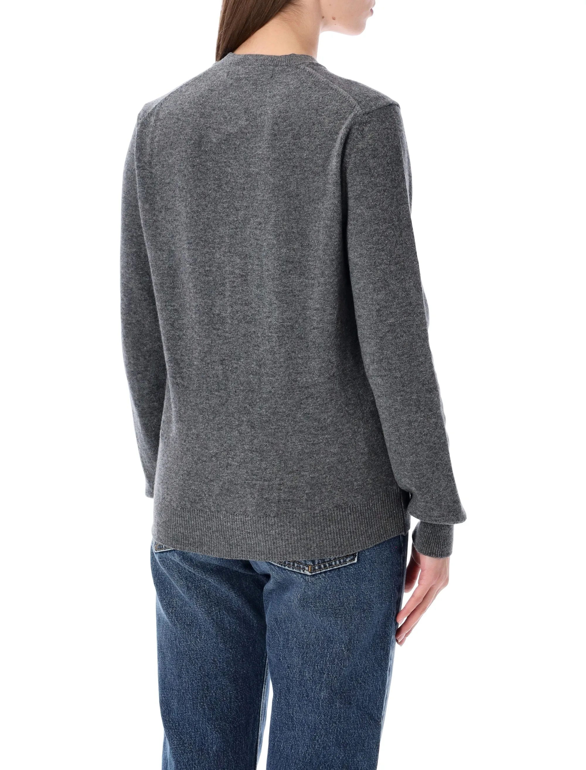 COMME DES GARÇONS PLAY WOOL CARDIGAN WITH RED CRYSTAL HEART sold by Lord & Taylor product image thumbnail 2