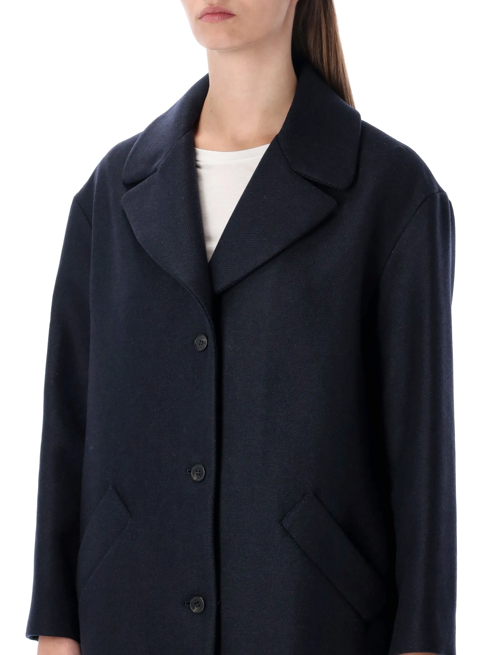 A.P.C. NINON NAVY WOOL COAT sold by Lord & Taylor product image thumbnail 3
