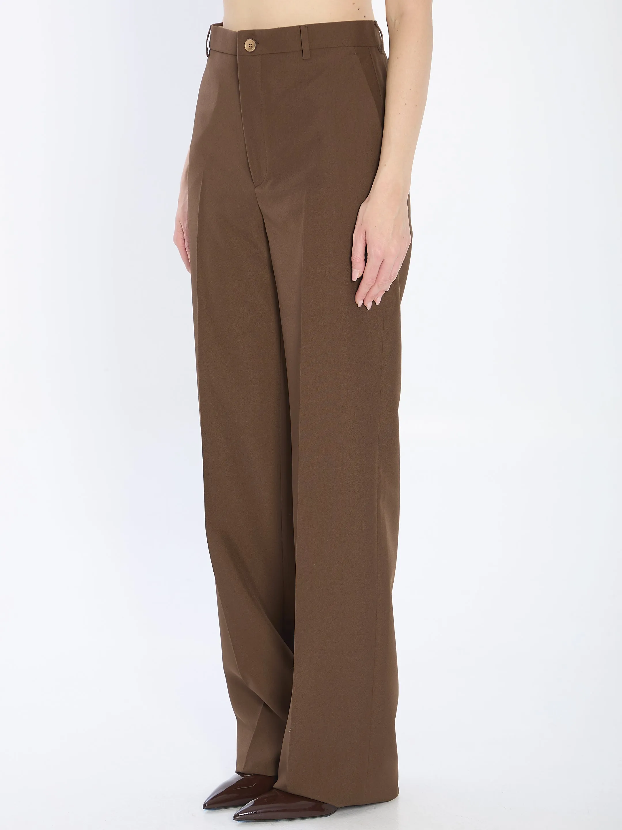 BROWN PANAMA PALAZZO PANT sold by Lord & Taylor product image thumbnail 2