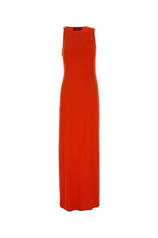FLUO ORANGE CREPE DRESS sold by Lord & Taylor