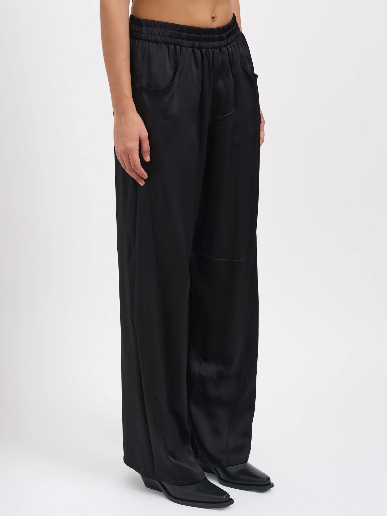WIDE VISCOSE BLEND TROUSERS sold by Lord & Taylor product image thumbnail 3