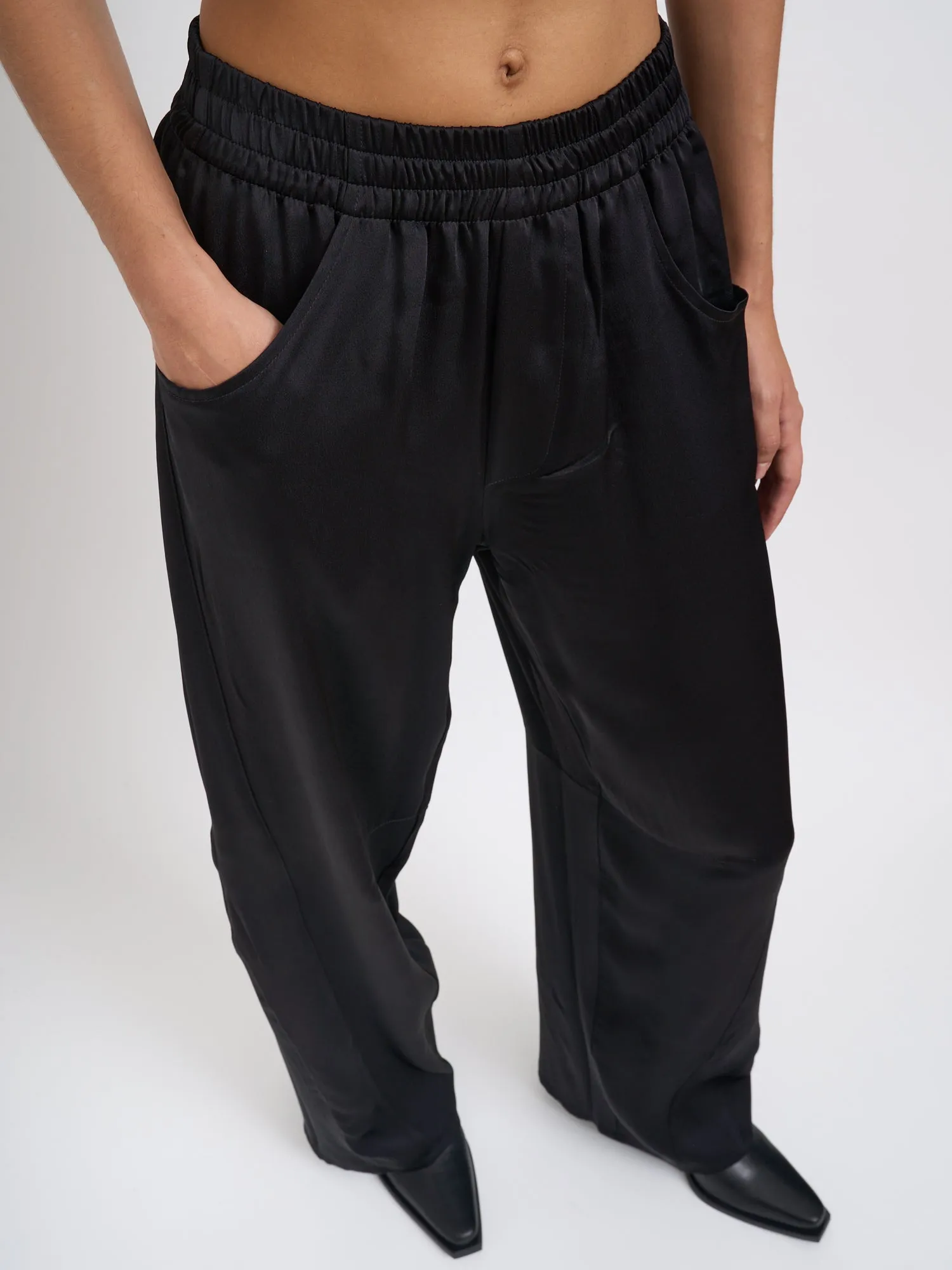 WIDE VISCOSE BLEND TROUSERS sold by Lord & Taylor product image thumbnail 4