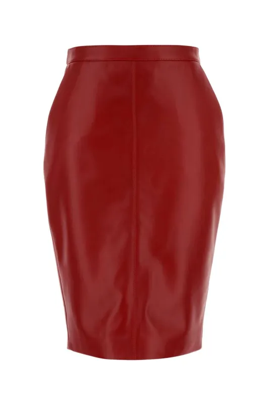 RED LEATHER SKIRT sold by Lord & Taylor
