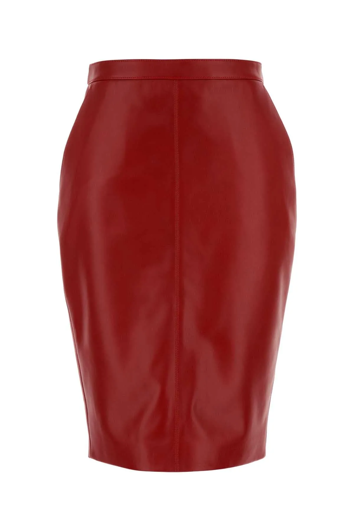 RED LEATHER SKIRT sold by Lord & Taylor
