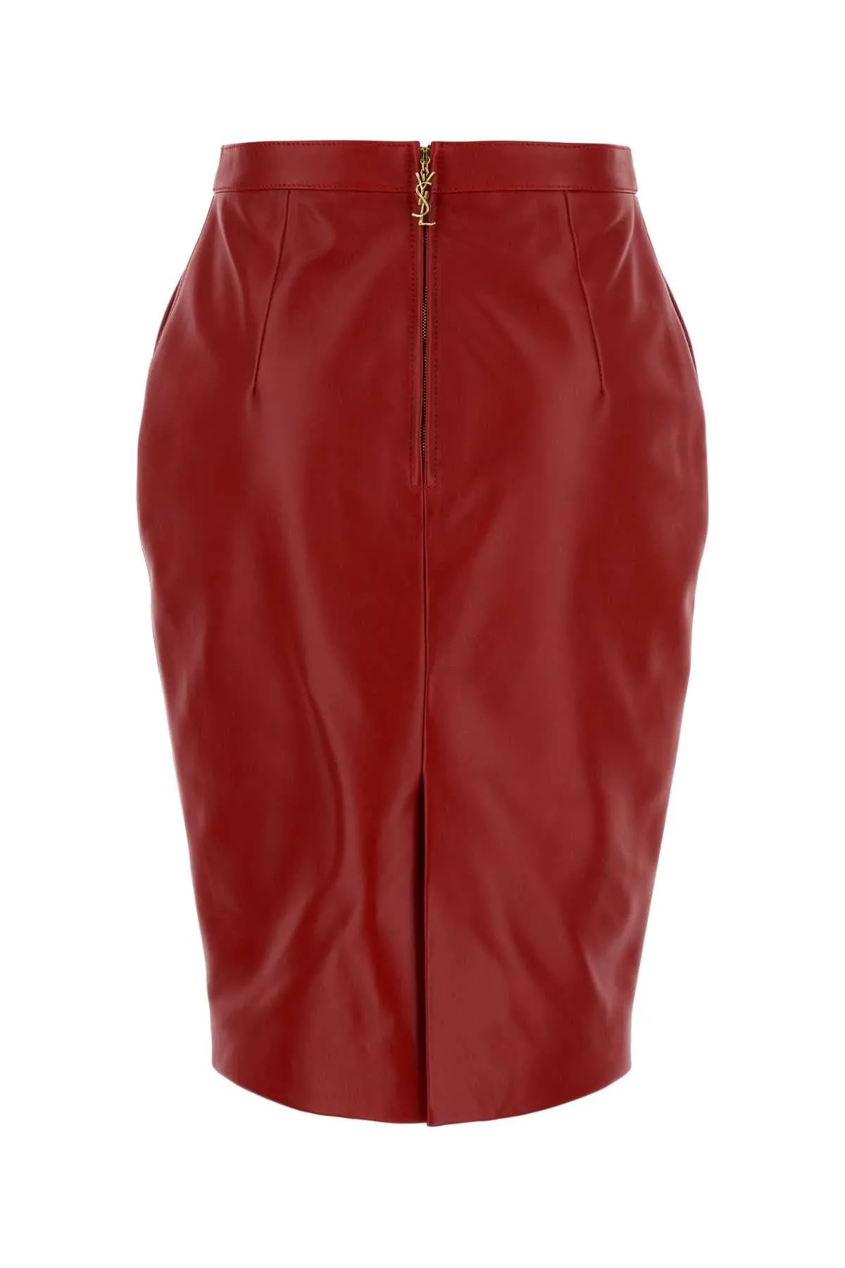 RED LEATHER SKIRT sold by Lord & Taylor product image thumbnail 2