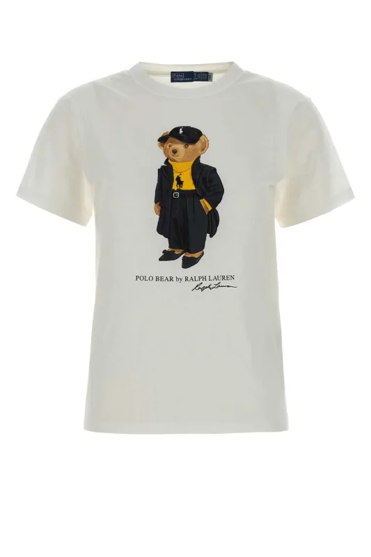 POLO RALPH LAUREN WHITE COTTON POLO BEAR T-SHIRT sold by Lord & Taylor
