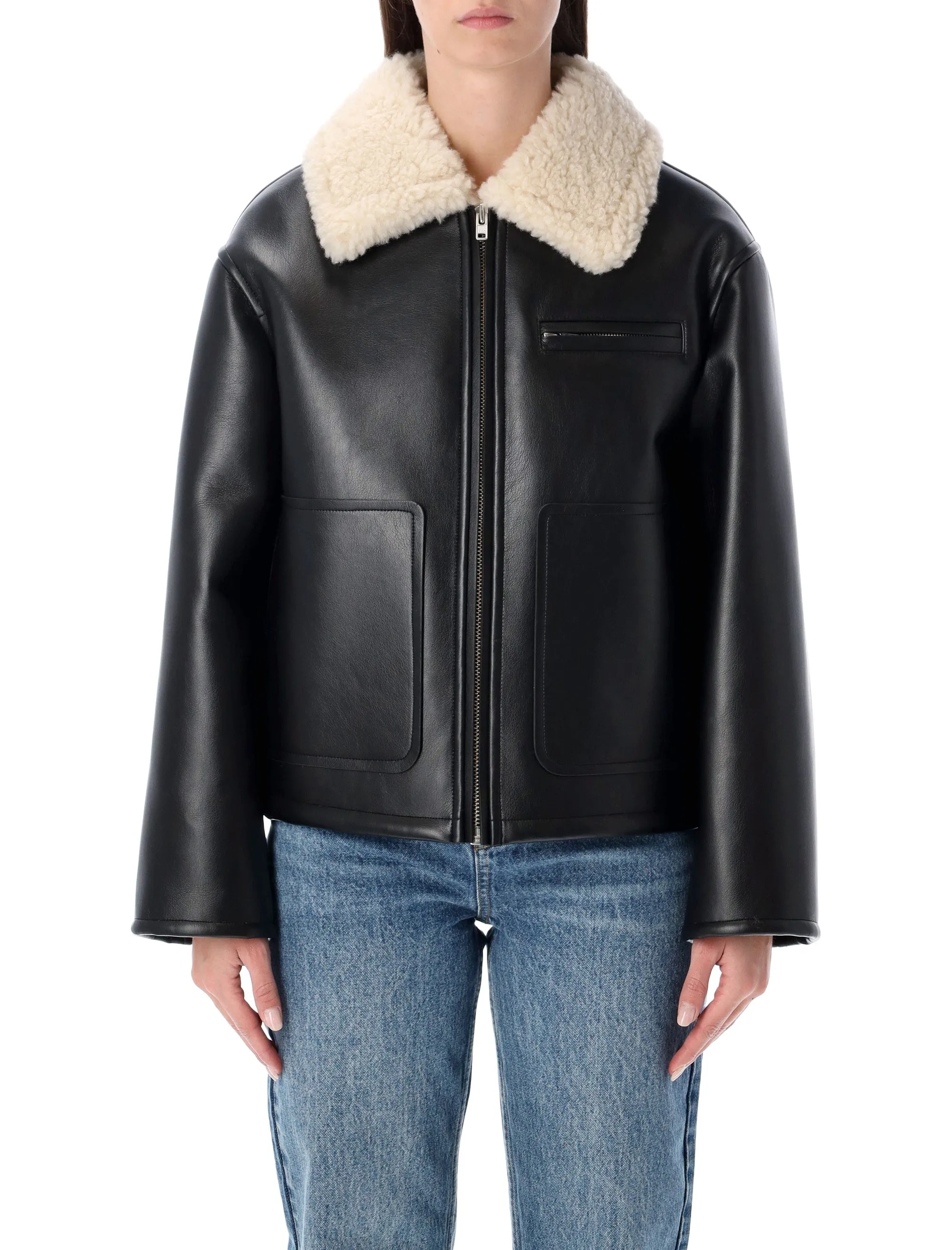 STAND STUDIO KAZ FAUX LEATHER SHEARLING JACKET sold by Lord & Taylor