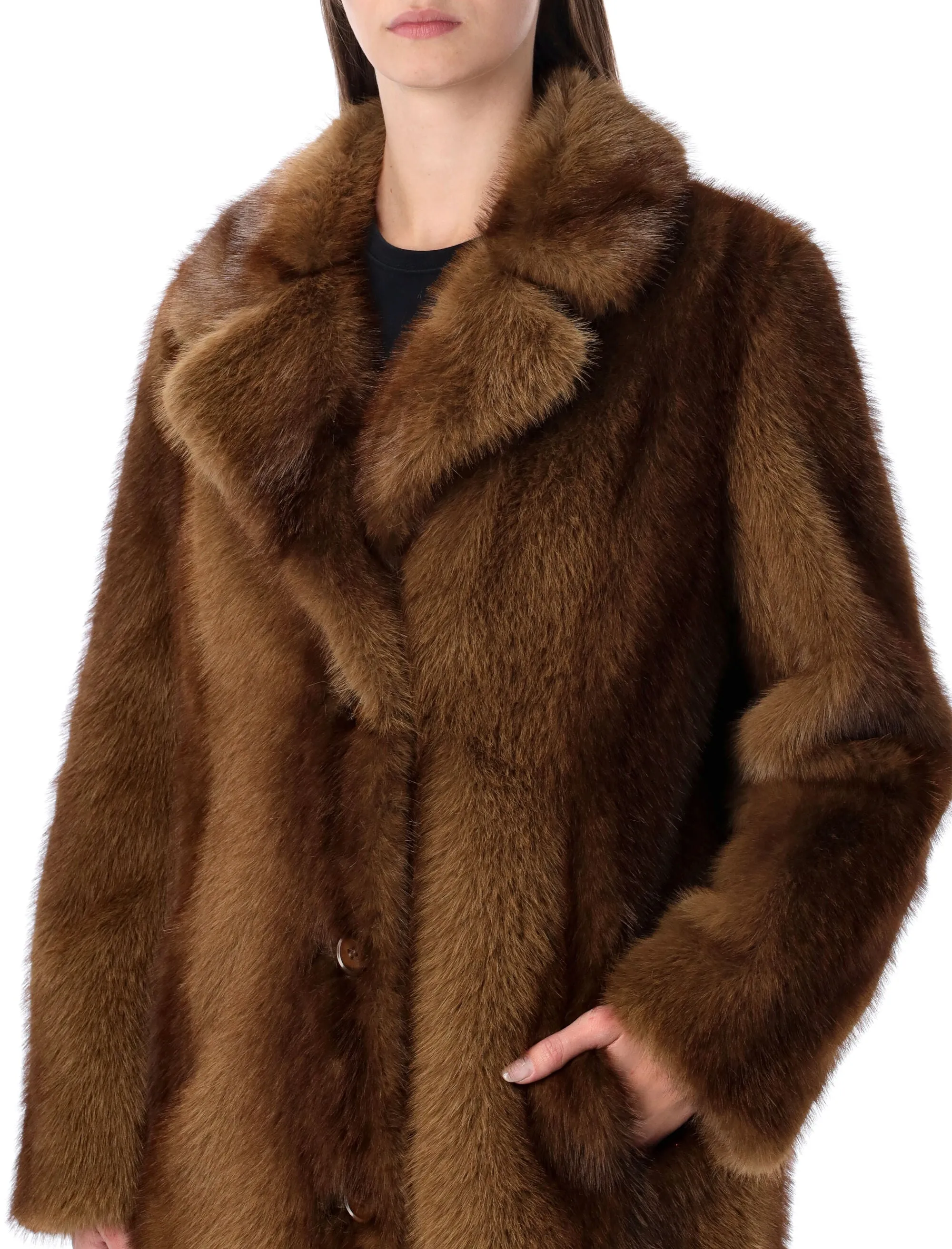 STAND STUDIO NORA LONG FAUX FUR COAT sold by Lord & Taylor product image thumbnail 3