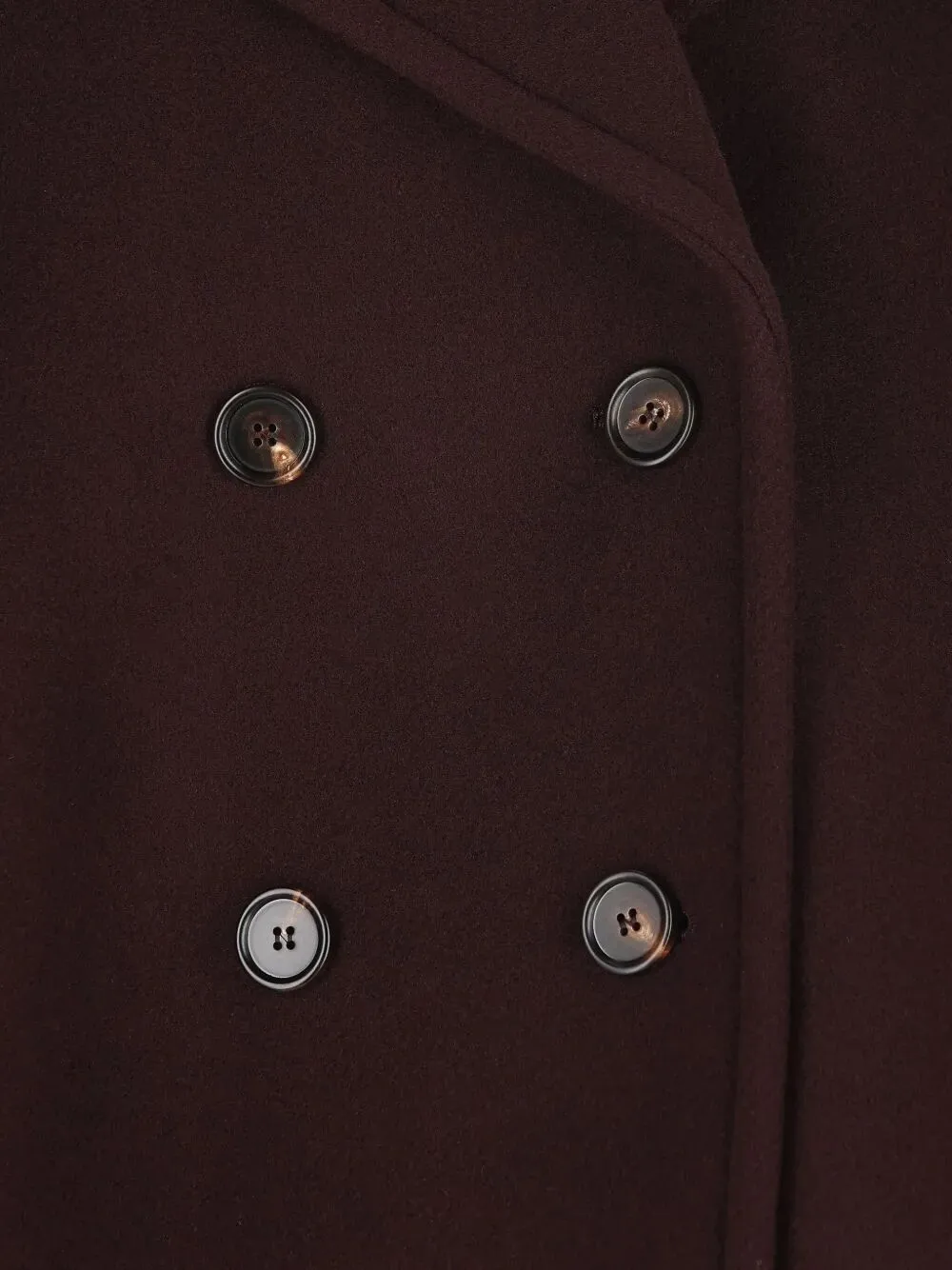 CHLOÉ SHORT DOUBLE-BREASTED WOOL COAT IN BORDEAUX sold by Lord & Taylor product image thumbnail 3
