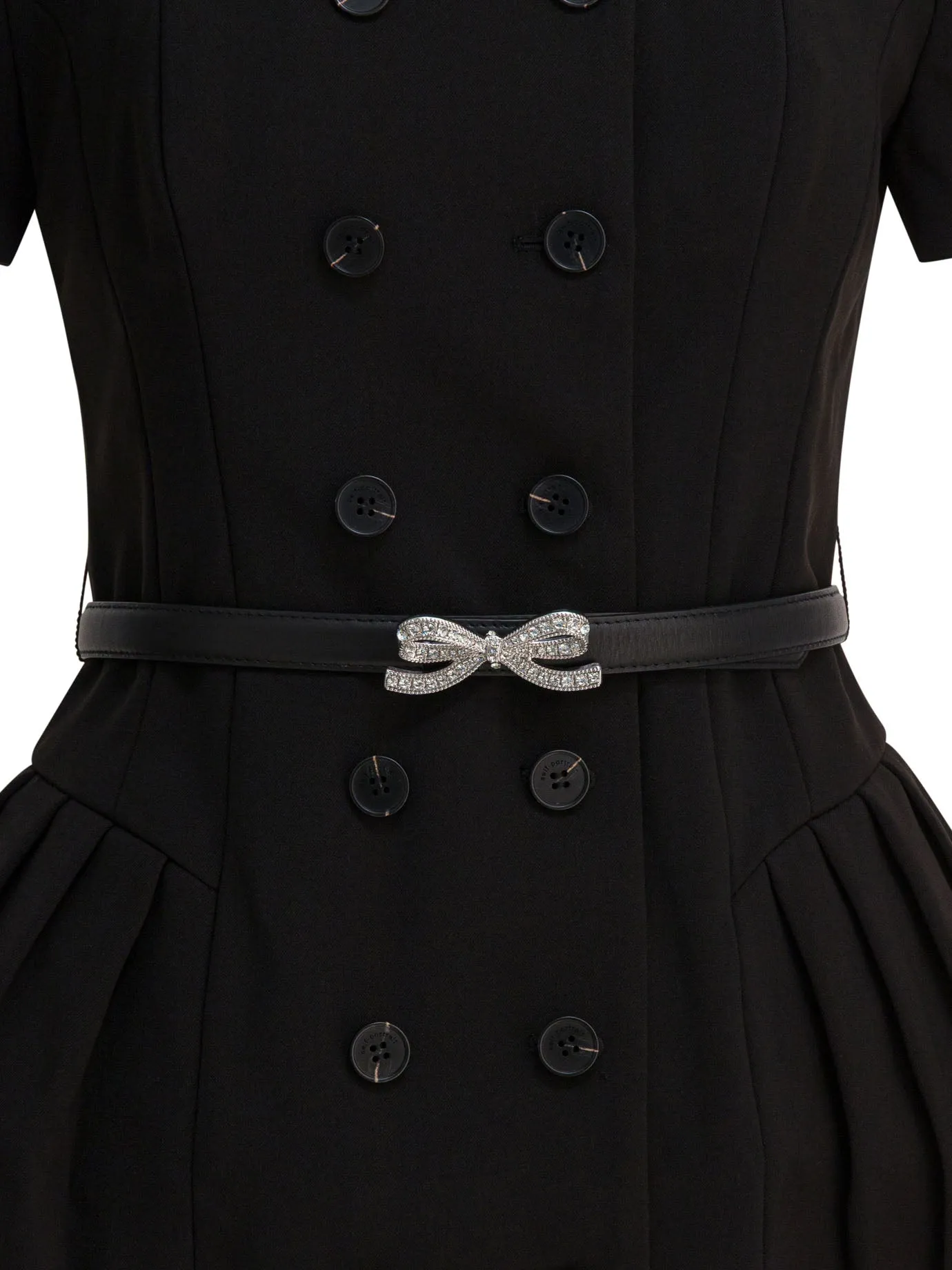 SELF-PORTRAIT BLACK CREPE SHORT SLEEVE MINI DRESS sold by Lord & Taylor product image thumbnail 3