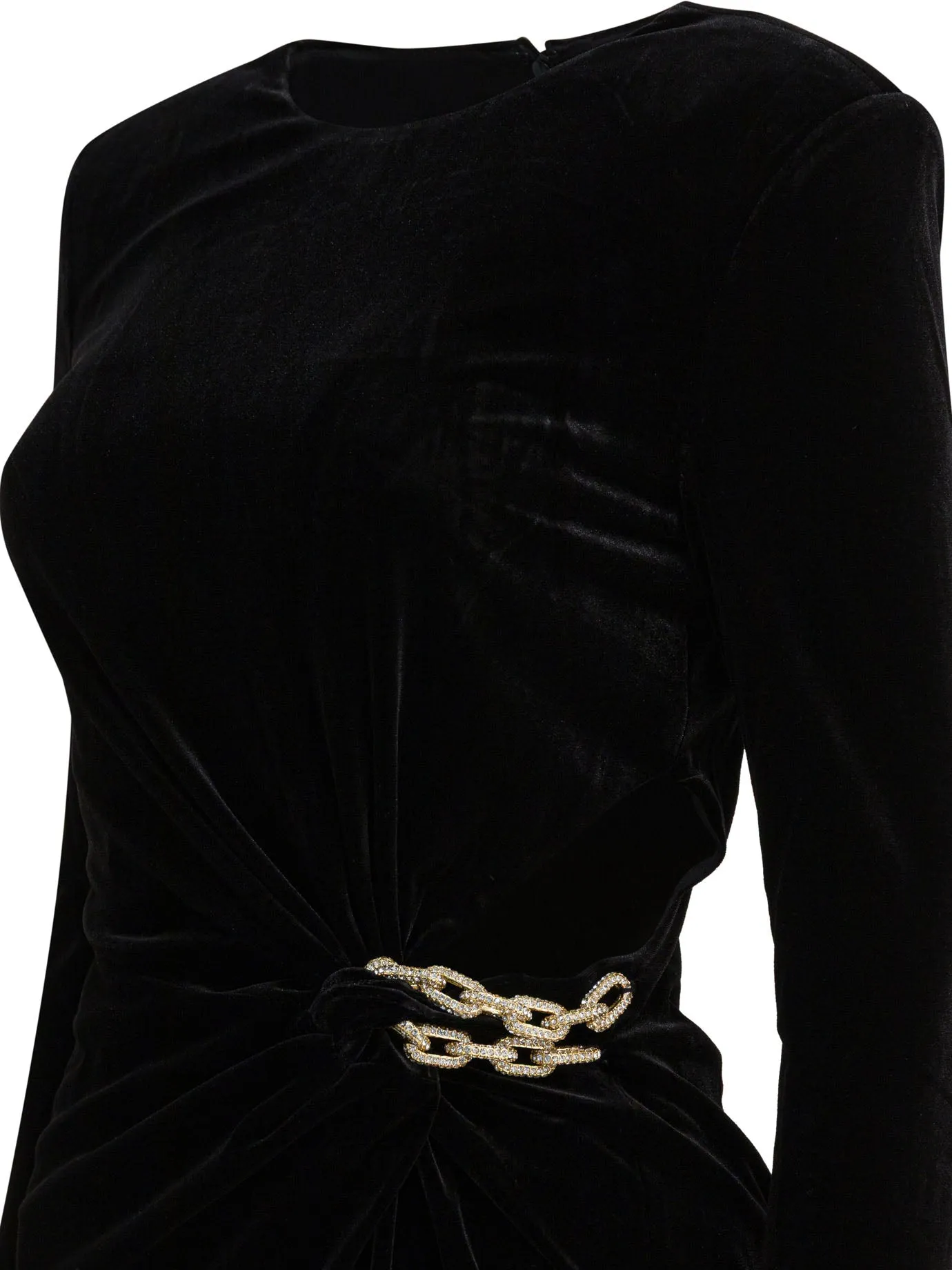 SELF-PORTRAIT BLACK VELVET EMBELLISHED MINI DRESS sold by Lord & Taylor product image thumbnail 4