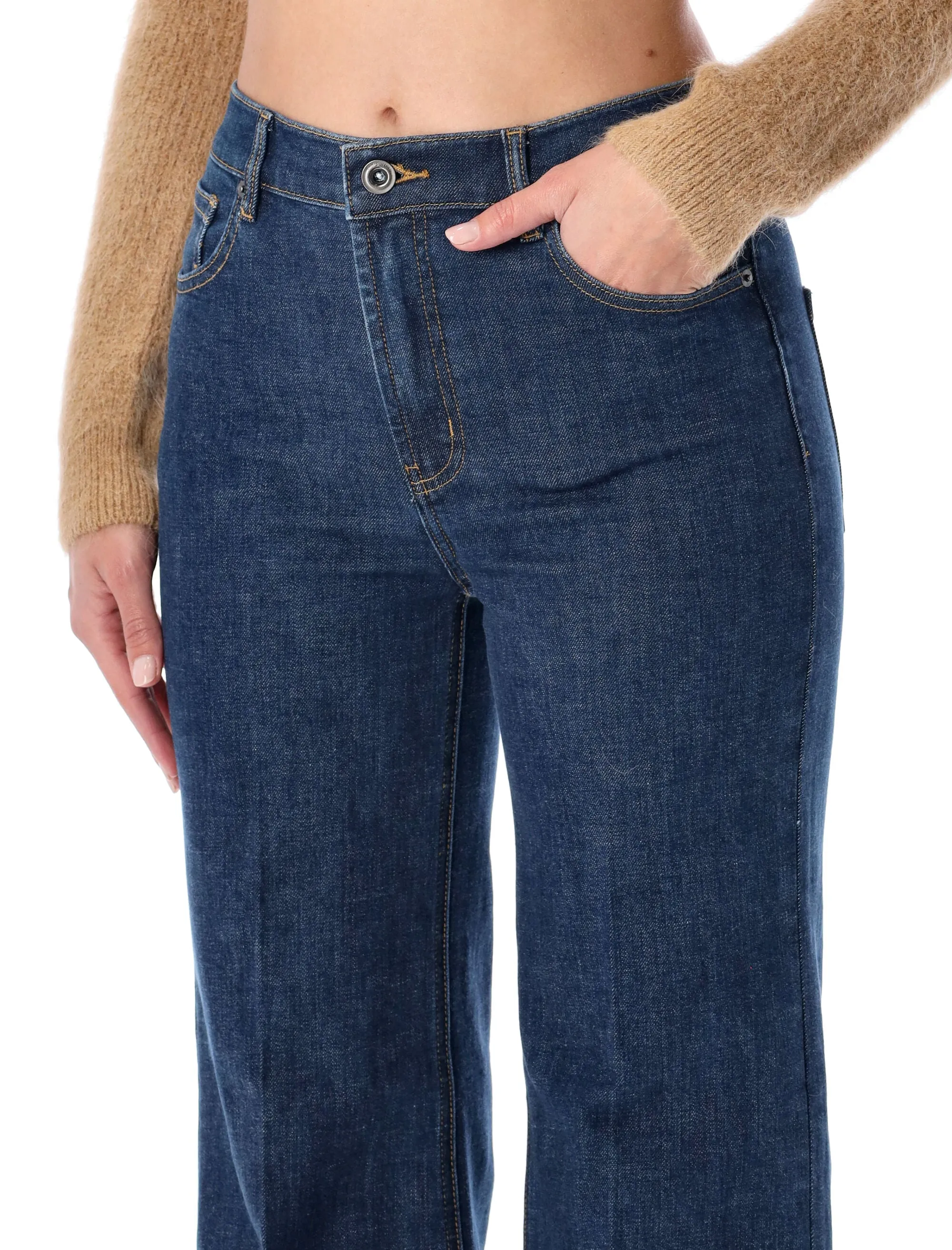 SELF-PORTRAIT HIGH-WAISTED BLUE FARED JEANS sold by Lord & Taylor product image thumbnail 3