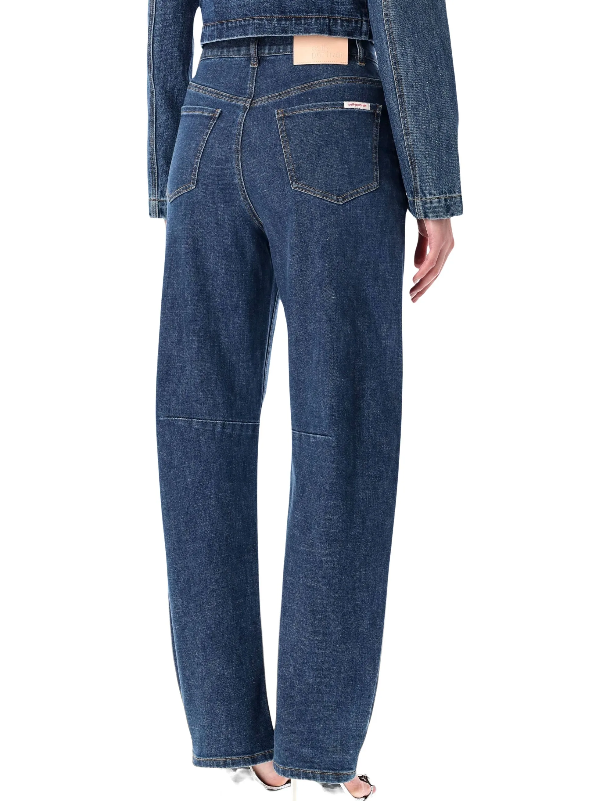 SELF-PORTRAIT HIGH-WAISTED BLUE BARREL-LEG JEANS sold by Lord & Taylor product image thumbnail 2
