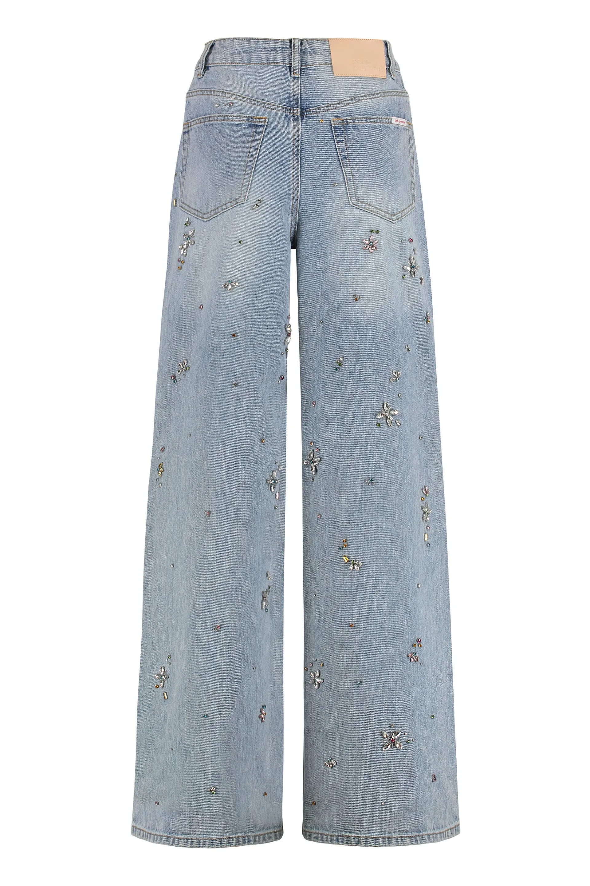SELF-PORTRAIT EMBELLISHED WIDE-LEG JEANS WITH CRYSTAL EMBELLISHMENT sold by Lord & Taylor product image thumbnail 2
