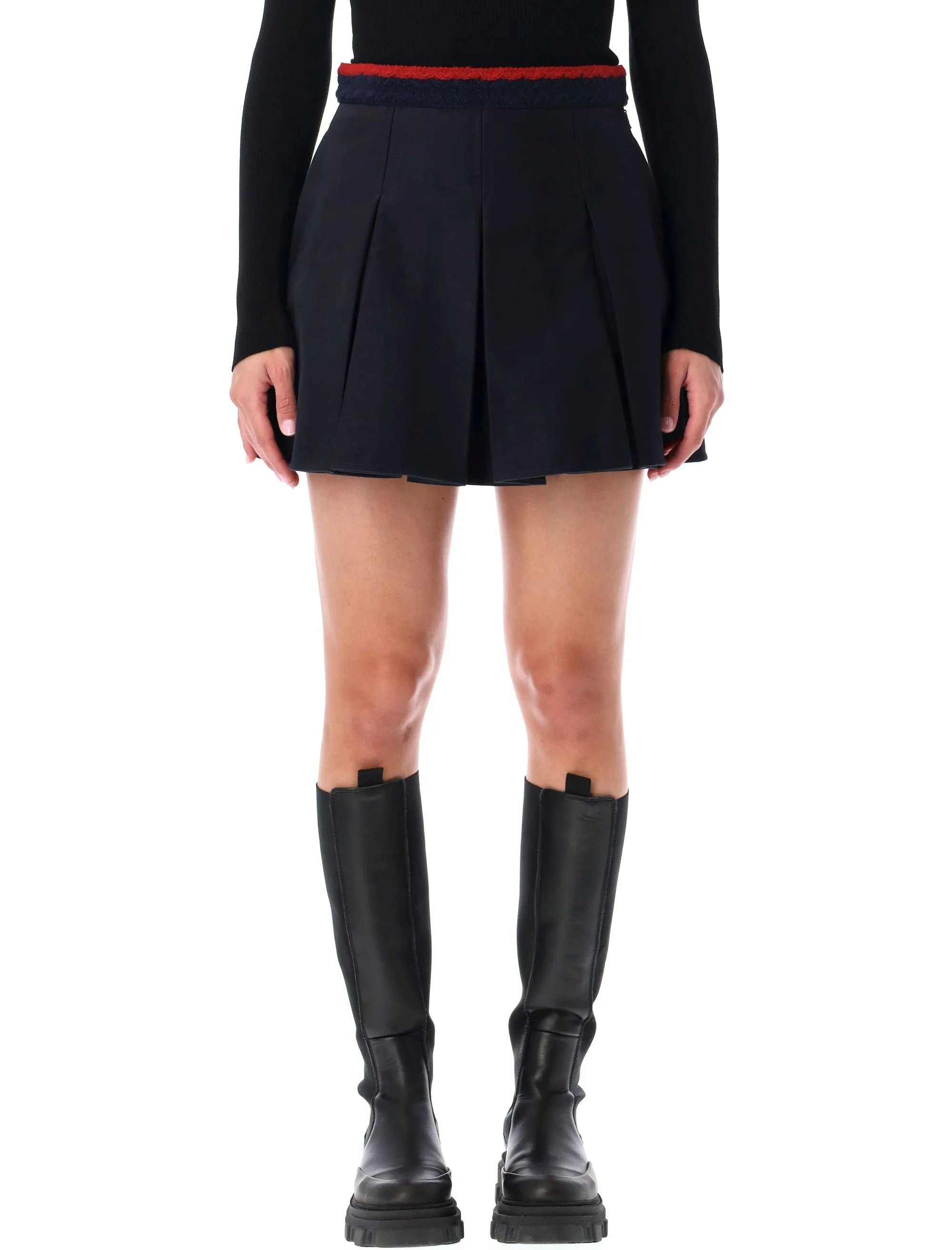 MONCLER COTTON GABARDINE PLEATED MINI SKIRT sold by Lord & Taylor