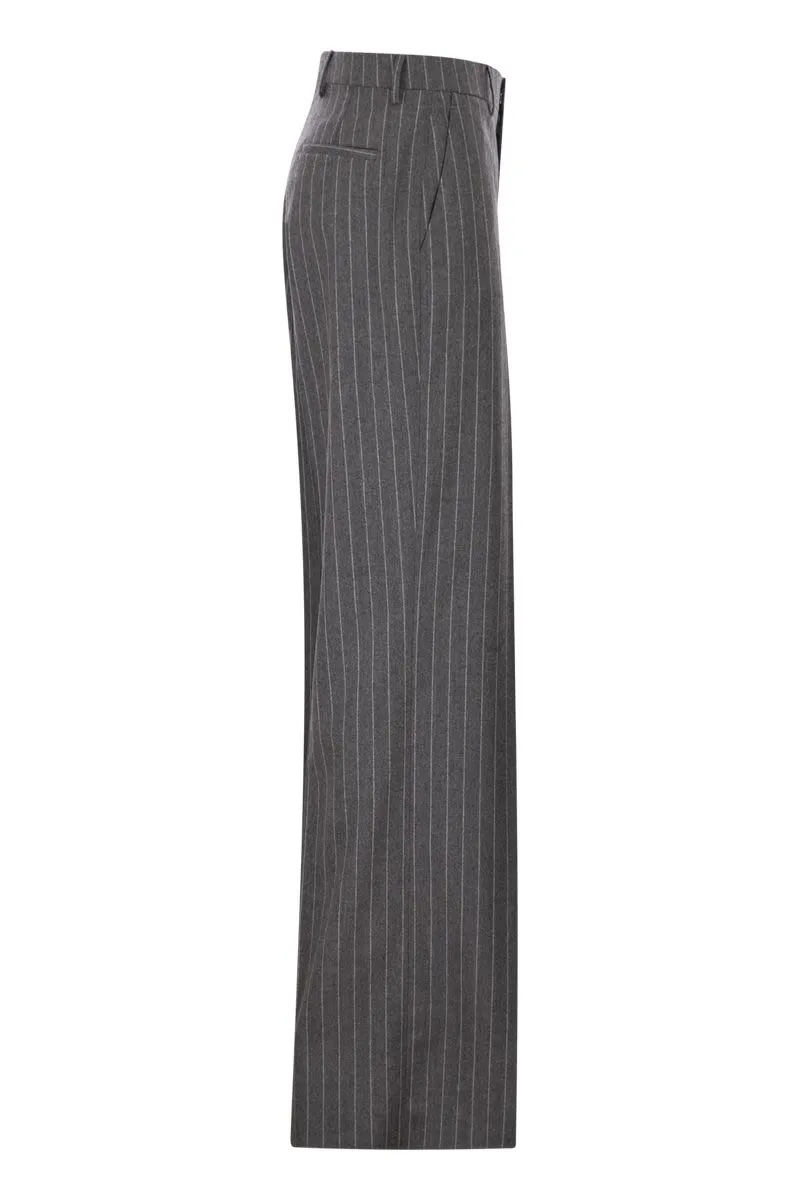 SUPERFINE WOOL PINSTRIPED TROUSERS sold by Lord & Taylor product image thumbnail 3