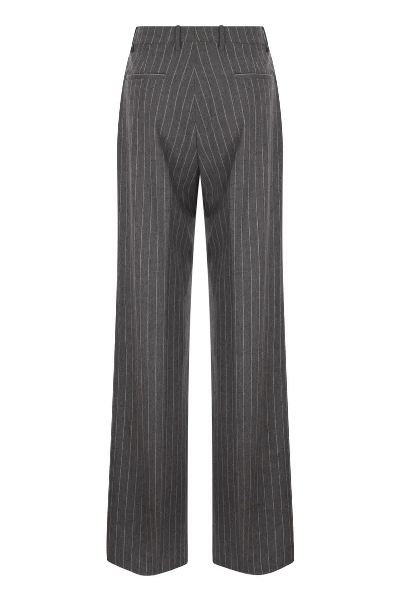 SUPERFINE WOOL PINSTRIPED TROUSERS sold by Lord & Taylor product image thumbnail 2