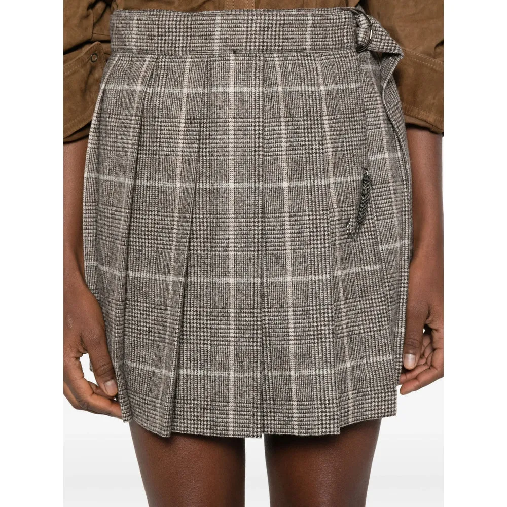 Brown Check Pleated Skirt sold by Lord & Taylor product image thumbnail 5