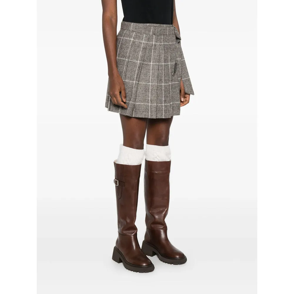 Brown Check Pleated Skirt sold by Lord & Taylor product image thumbnail 2