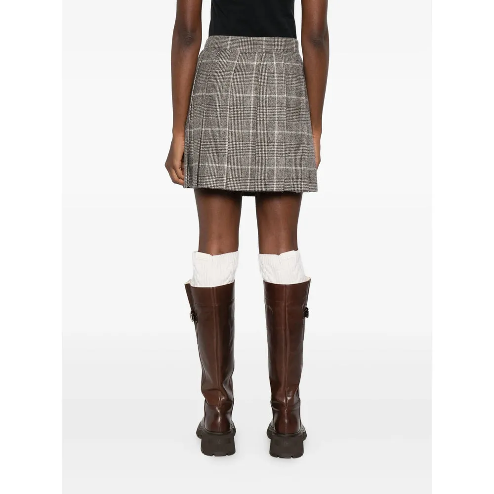 Brown Check Pleated Skirt sold by Lord & Taylor product image thumbnail 3