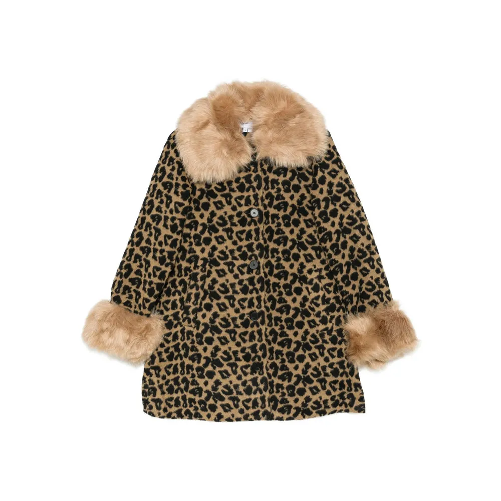 Leopard Print Coat with Faux-Fur Trim sold by Lord & Taylor
