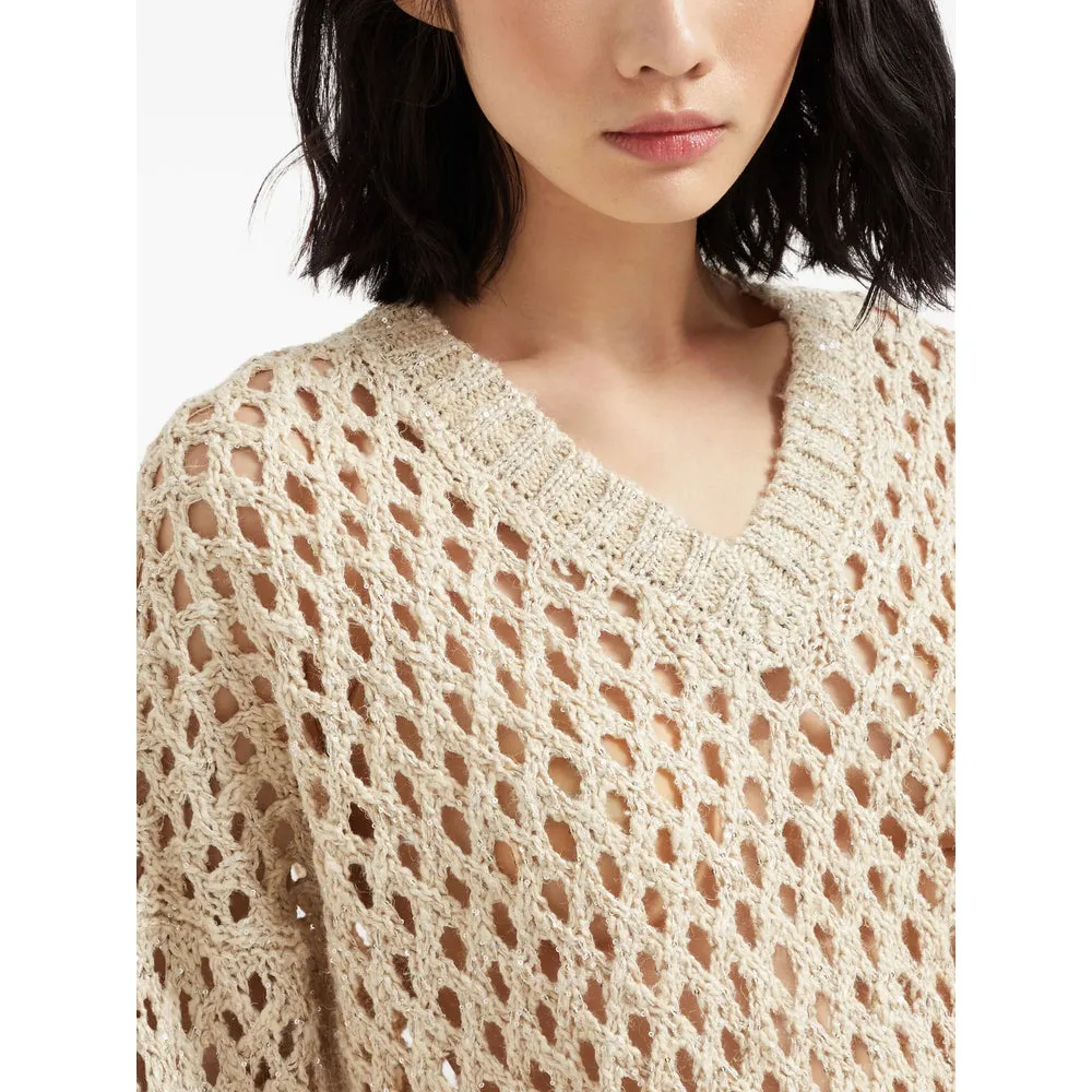 Light Beige V-Neck Sweater sold by Lord & Taylor product image thumbnail 3