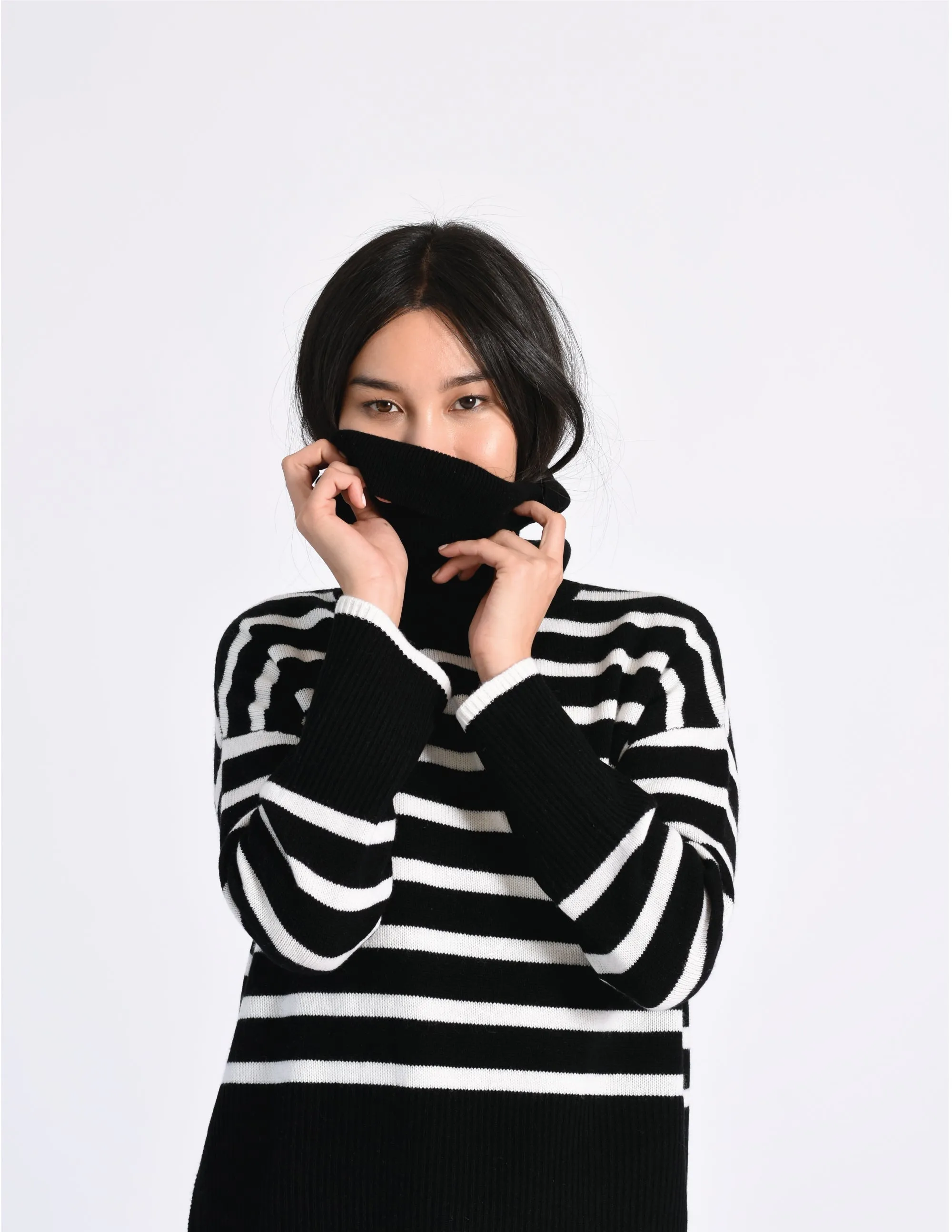 Oversize Stripe Turtleneck Sweater sold by Lord & Taylor product image thumbnail 5