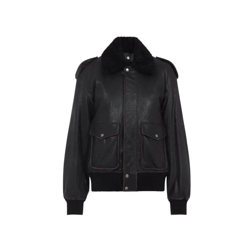 LAMBSKIN BOMBER JACKET sold by Lord & Taylor