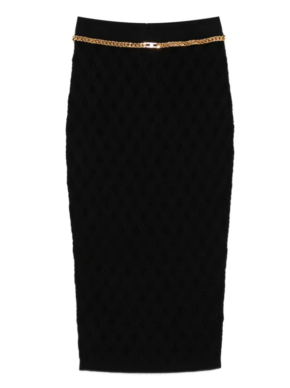 CHAIN EMBELLISHED GEOMETRIC MID LENGTH SKIRT sold by Lord & Taylor