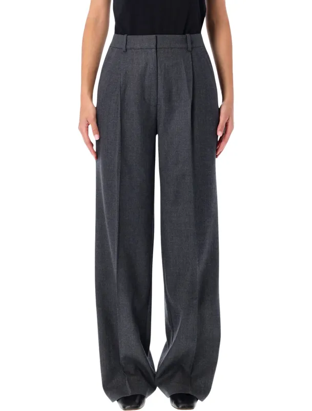 DARK GREY WIDE-LEG WOOL TROUSERS sold by Lord & Taylor