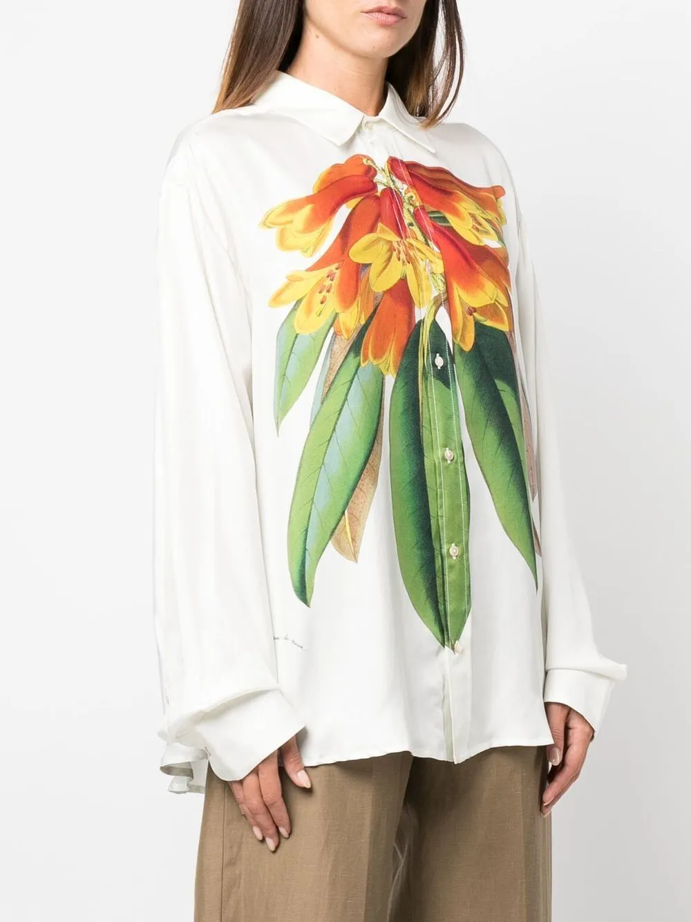 SILK FLORAL PRINT BLOUSE sold by Lord & Taylor product image thumbnail 3