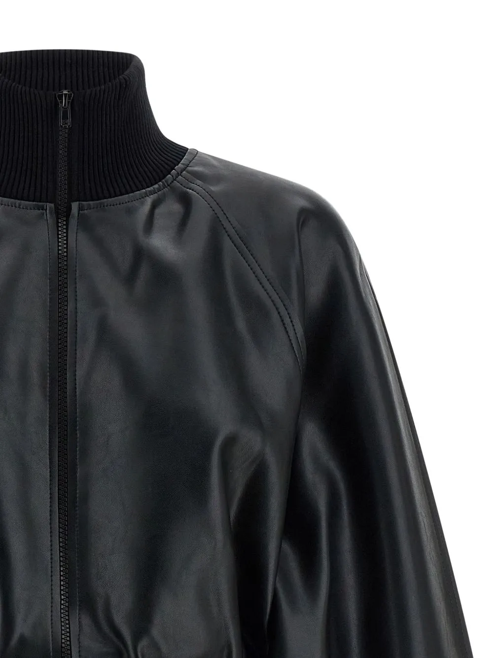 LEATHER-LOOK RIBBED-KNIT JACKET sold by Lord & Taylor product image thumbnail 2