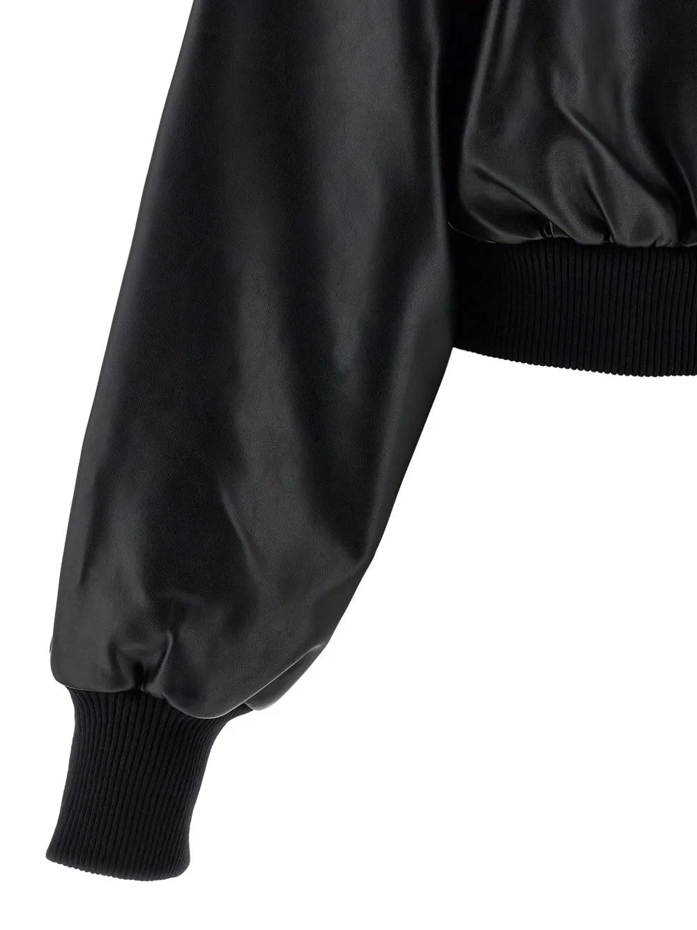 LEATHER-LOOK RIBBED-KNIT JACKET sold by Lord & Taylor product image thumbnail 4