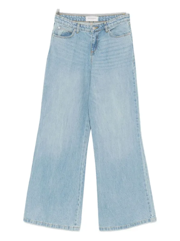 WIDE-LEG DENIM JEANS sold by Lord & Taylor