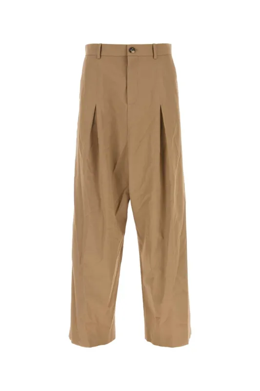 CAMEL COTTON WIDE-LEG PANT sold by Lord & Taylor