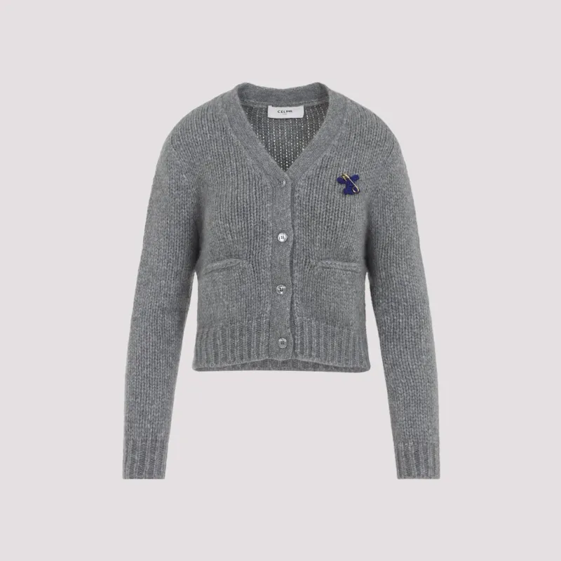 LIGHT GREY CASHMERE AND SILK CARDIGAN sold by Lord & Taylor