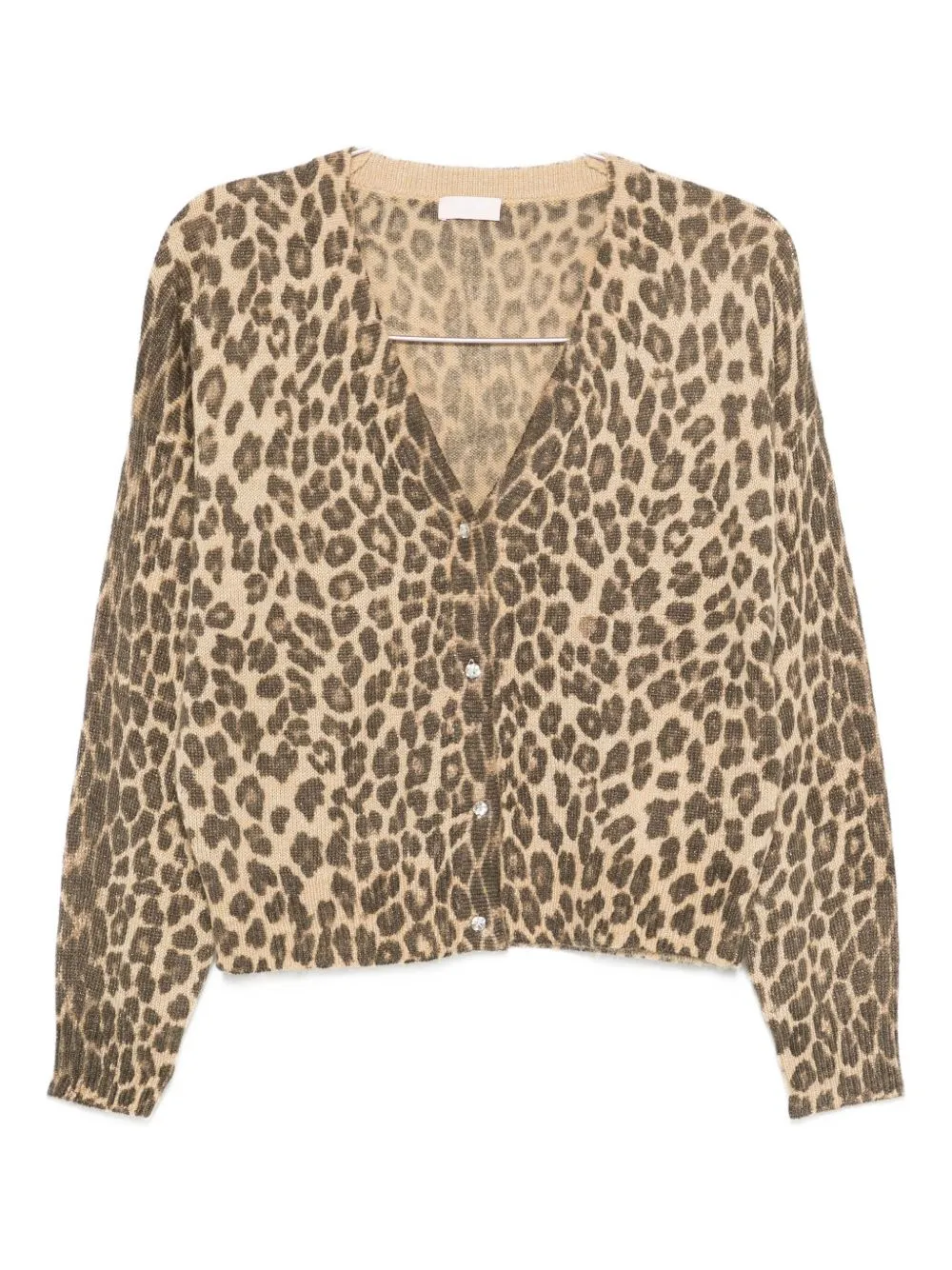 LEOPARD PRINT RIBBED CARDIGAN sold by Lord & Taylor