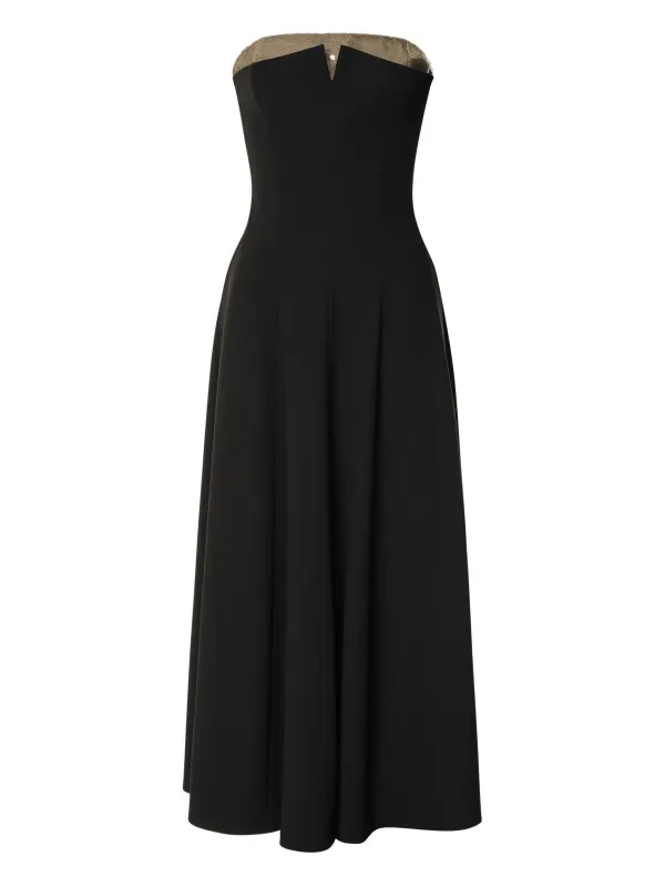BLACK VISCOSE MIDI DRESS sold by Lord & Taylor