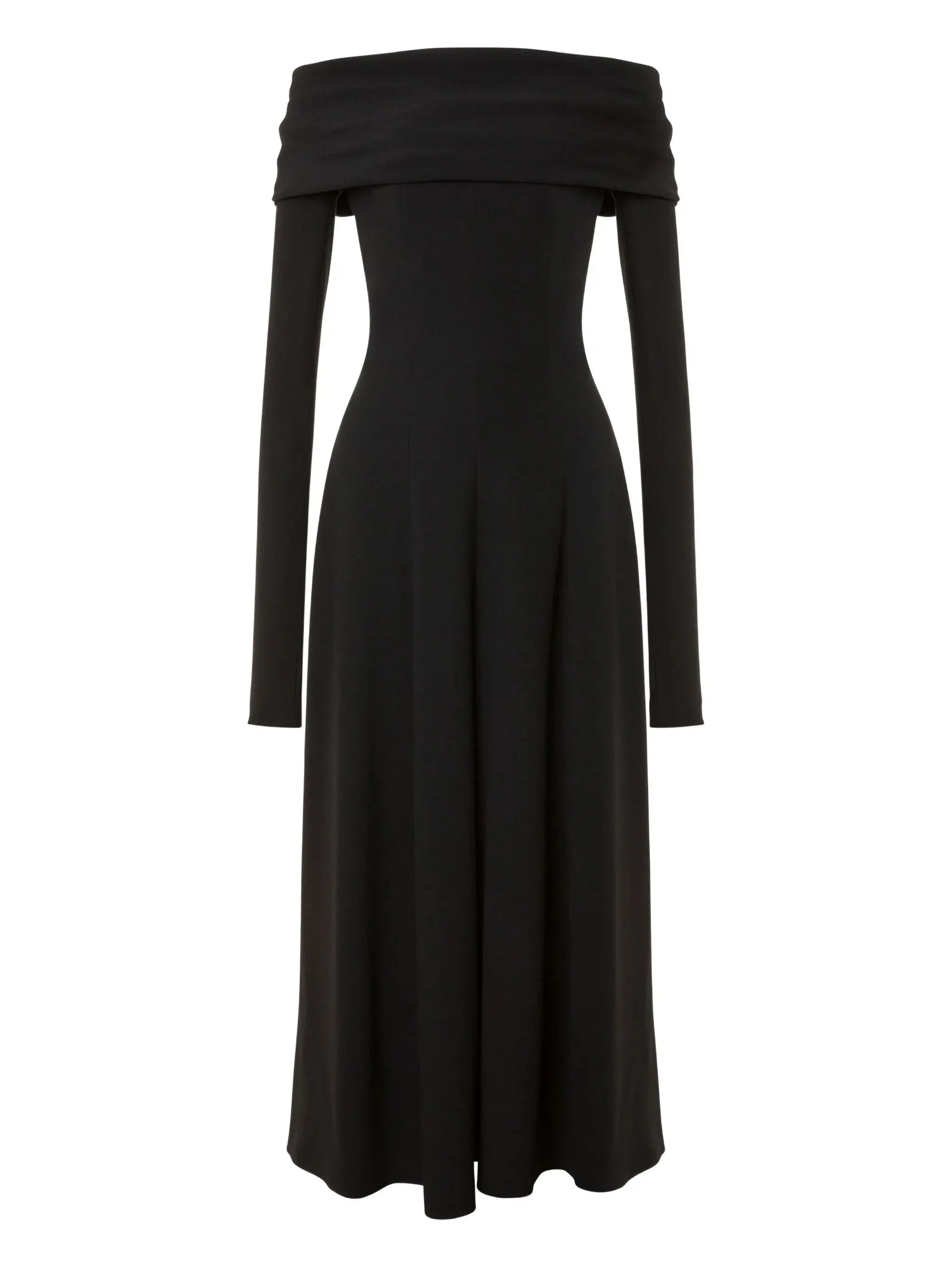 BLACK VISCOSE MIDI DRESS sold by Lord & Taylor