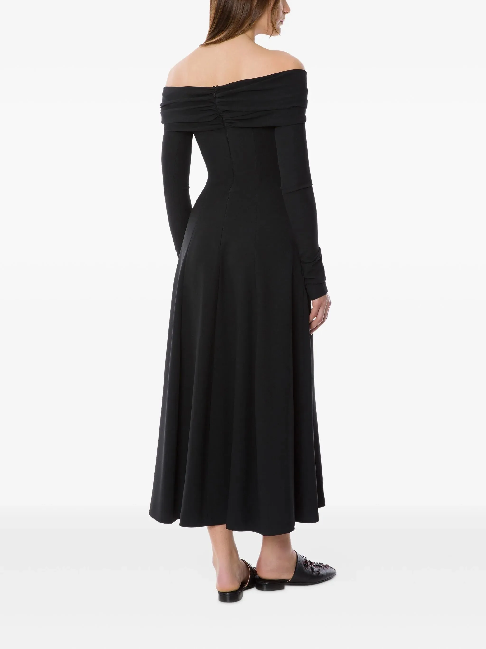 BLACK VISCOSE MIDI DRESS sold by Lord & Taylor product image thumbnail 3