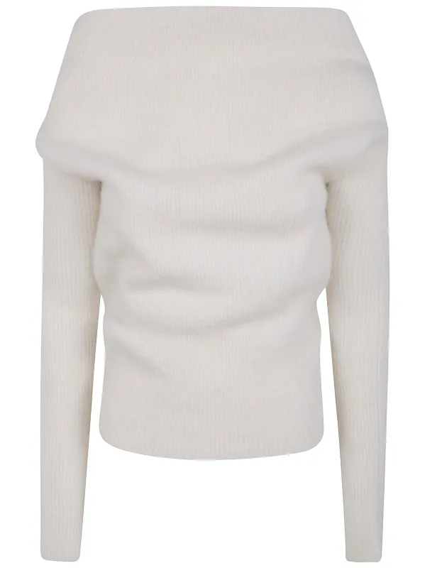 WOOL OFF-SHOULDER SWEATER sold by Lord & Taylor