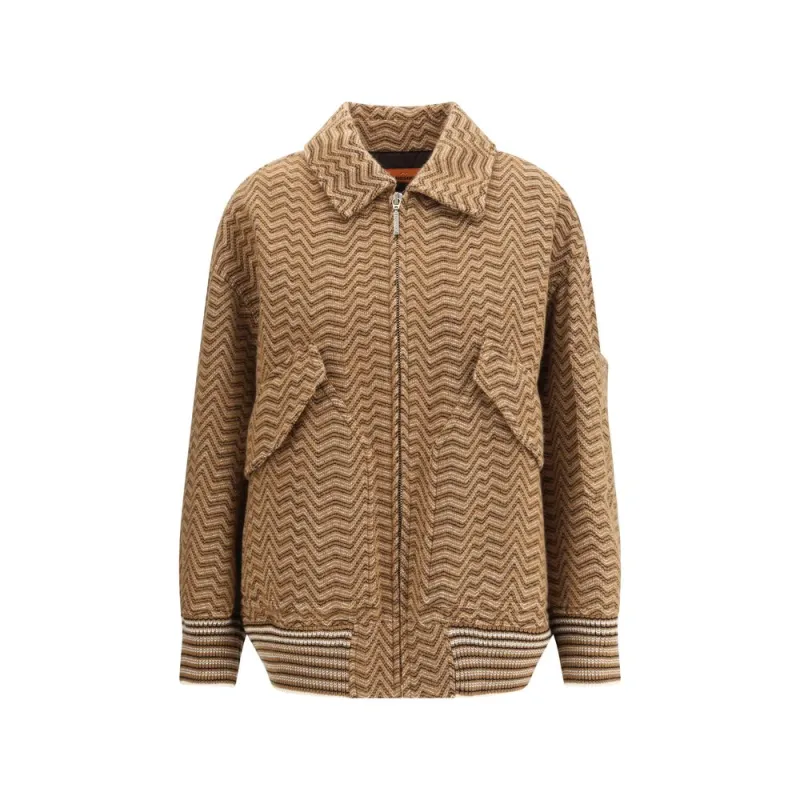 Brown Wool Bomber made by Lord & Taylor
