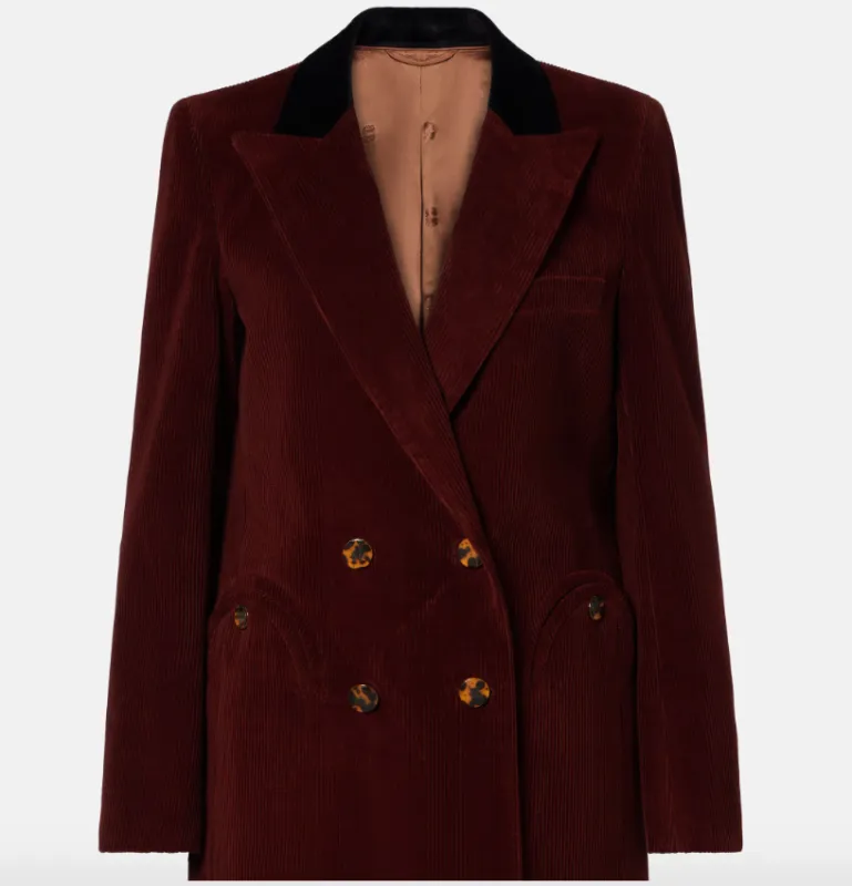 Blazer Classic Touch in Bordeaux Velvet sold by Lord & Taylor