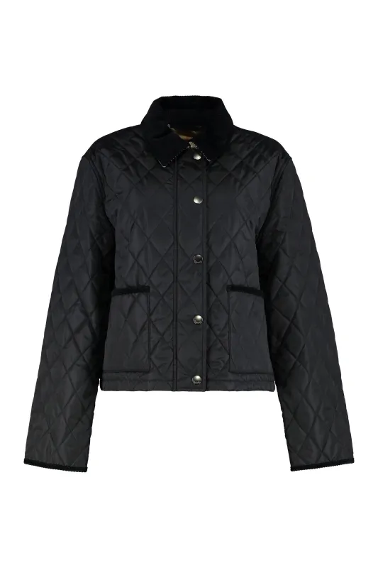 Cropped Nylon Quilted Jacket sold by Lord & Taylor