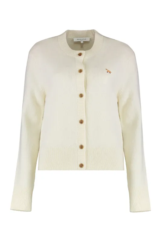 Merino Wool Cardigan with Patch sold by Lord & Taylor