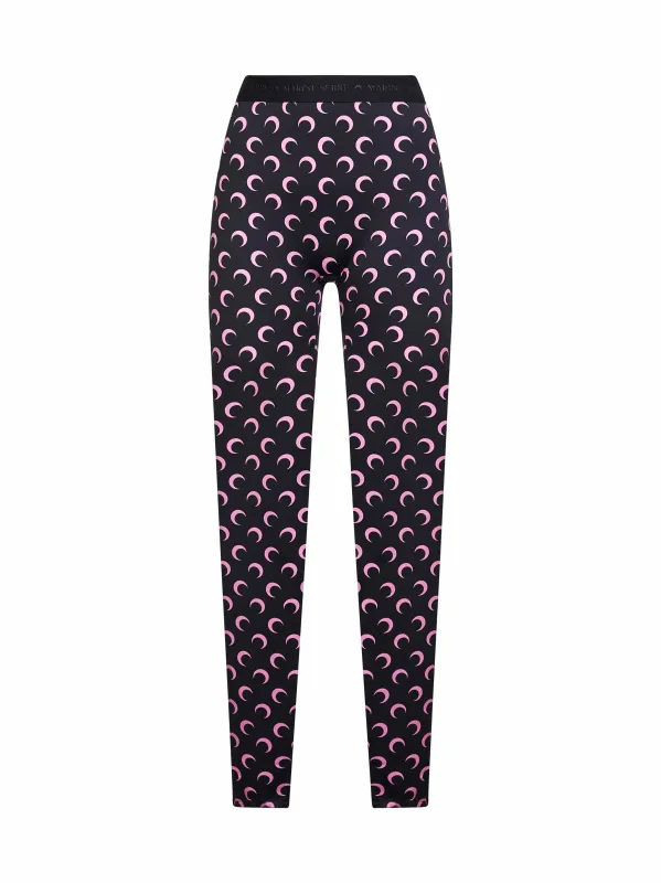 Black Moon Print Recycled Jersey Leggings sold by Lord & Taylor