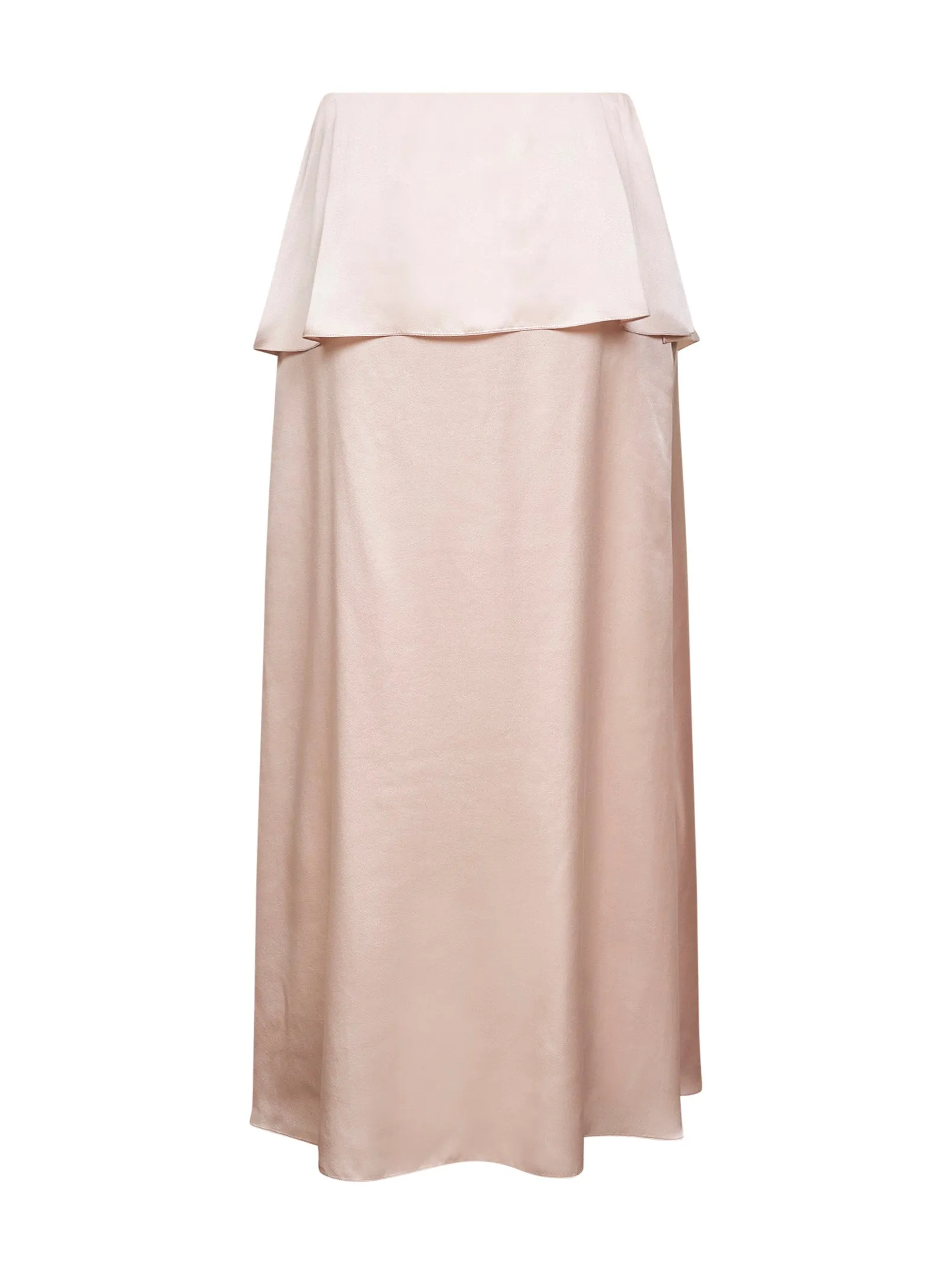 Pink Washed Silk Satin Layered Midi Skirt sold by Lord & Taylor product image thumbnail 2