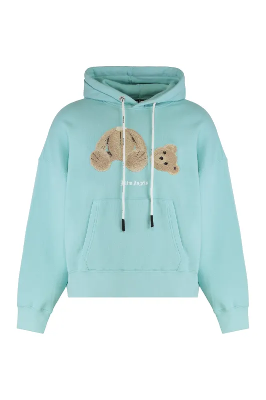 Hooded Cotton Sweatshirt with Logo made by Palm Angels